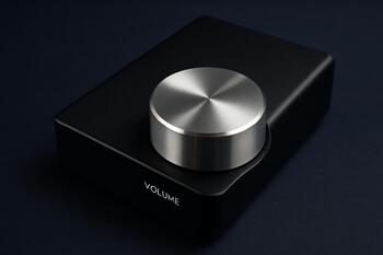 Aluminium volume knob on a small deck