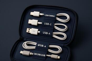 Zip cable pouch with labeled loops
