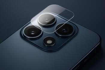Tempered glass lens protector on phone camera