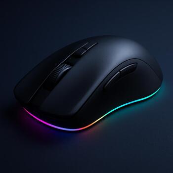 Ergonomic gaming mouse with subtle RGB underglow