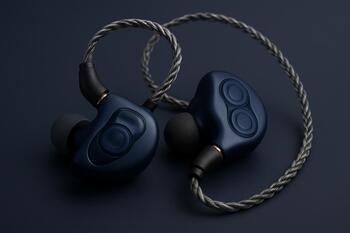 Dual-driver in-ear monitors with braided cable