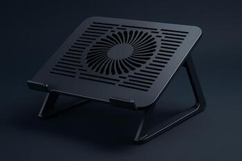 Vented laptop cooling stand with open sides