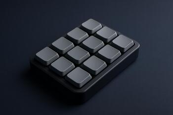 Compact macro pad with low profile keycaps
