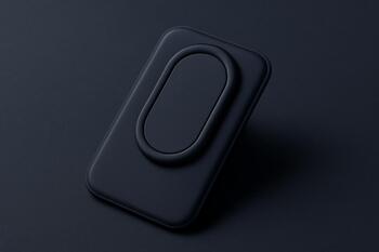 Slim magnetic phone grip with soft edges