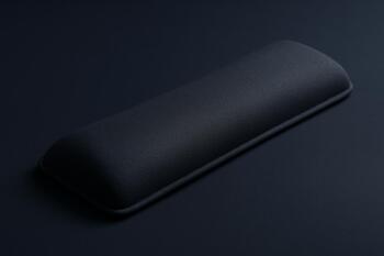 Memory foam wrist rest in dark fabric
