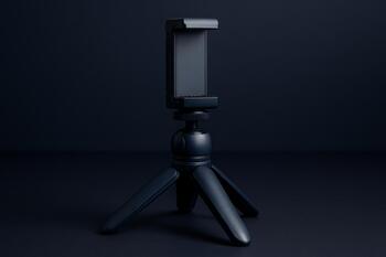 Compact desk mini tripod with phone holder