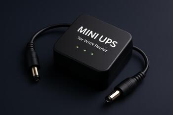 Mini UPS for Wi-Fi router with short DC leads