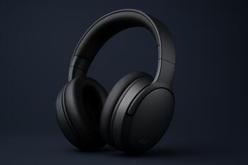 Graphite ANC headphones with matte earcups