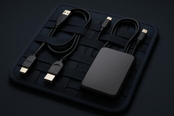 Elastic organizer board with cables and SSD