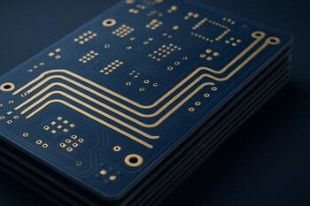 Multi-layer PCB close-up with clean power lanes