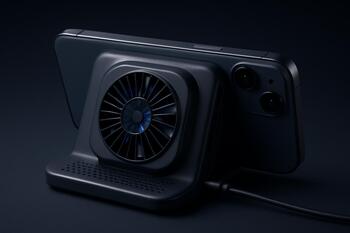 Slim phone cooling pad for long gaming or video calls