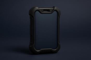Rugged portable SSD with rubber bumper
