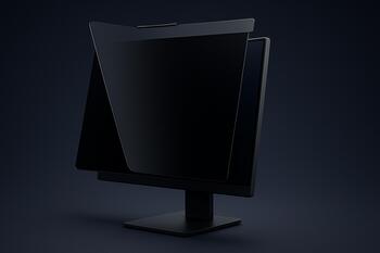 Privacy screen filter showing narrow viewing angles