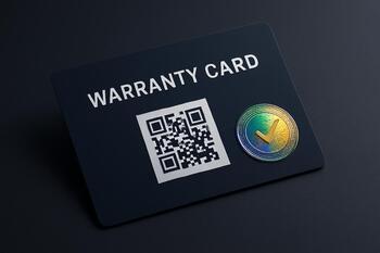 Warranty card with QR code and hologram seal