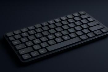 Low-profile quiet keyboard with soft keycaps
