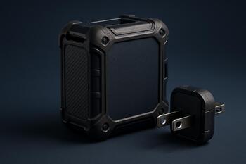 Rugged wall charger with replaceable plug head