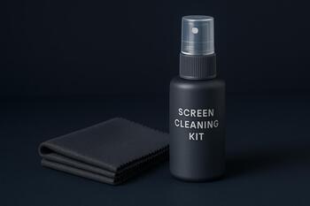 Screen cleaning kit with spray and microfiber cloth