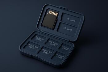 Small SD card case with labeled times