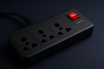 Surge protector with Indian sockets and master switch