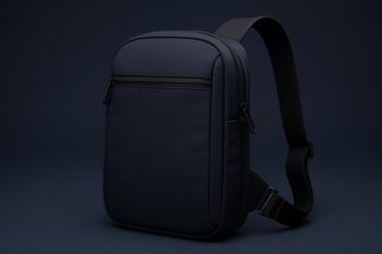 Compact tech sling bag with slim profile