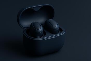 True wireless earbuds with compact case