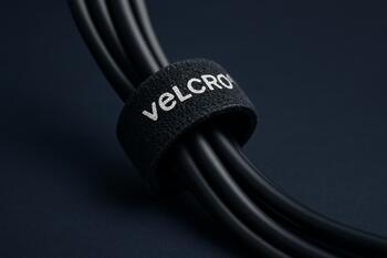 Velcro loop taming excess USB-C cable